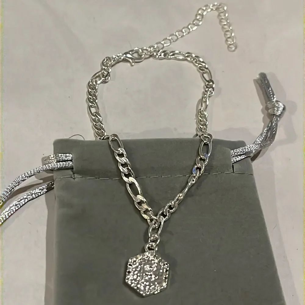 Letter (F) Silver Bracelet- Ankle Bracelet